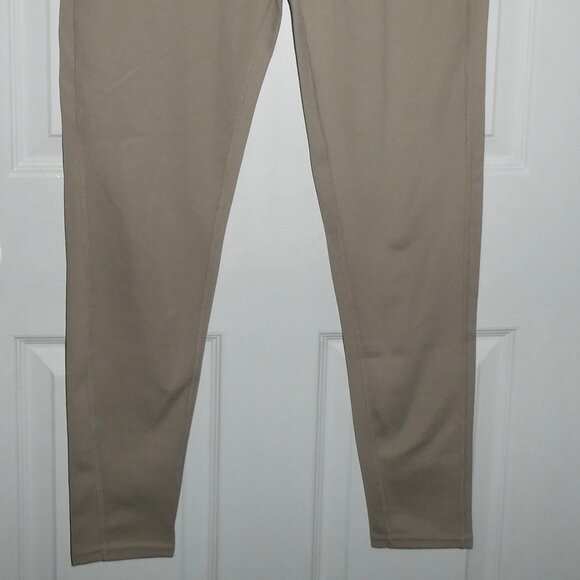 NICE PAIR OF KHAKI TAN SOYBU LEGGINGS IN A JUNIOR SIZE LARGE - ZIPPERED POCKETS - Picture 2 of 3